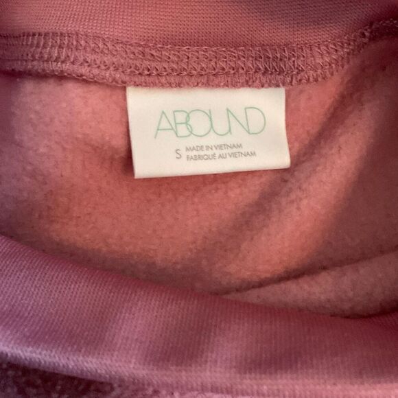Abound Sweatshirt Cropped High Neck Super Soft Pink Mauve Long Sleeves Small - Picture 3 of 9